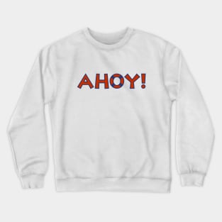 AHOY! Lifebuoy Ring Type Design Red and Blue Crewneck Sweatshirt